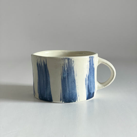 Blue striped mug