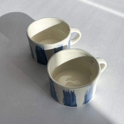 Blue striped mug