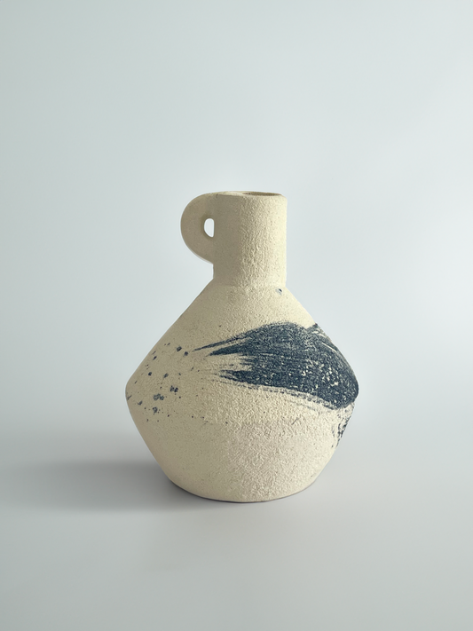 exclusive white vase whit textures 